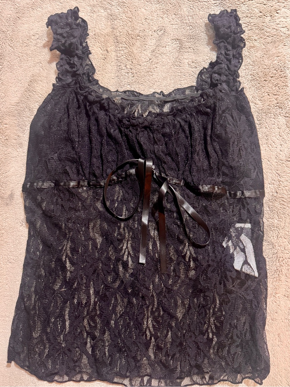 Black Lace Camisole Chemise - Women Intimates
